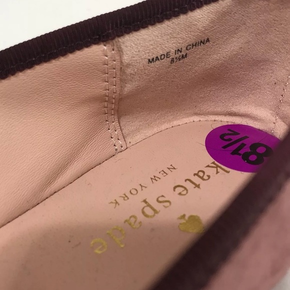 Kate Spade Fontana Too Suede Ballet Flats Bow Shoe - Picture 8 of 8